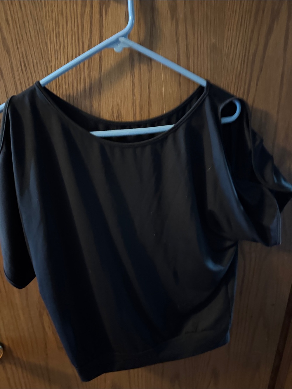 HALARA Black Short Sleeve Boatneck Top